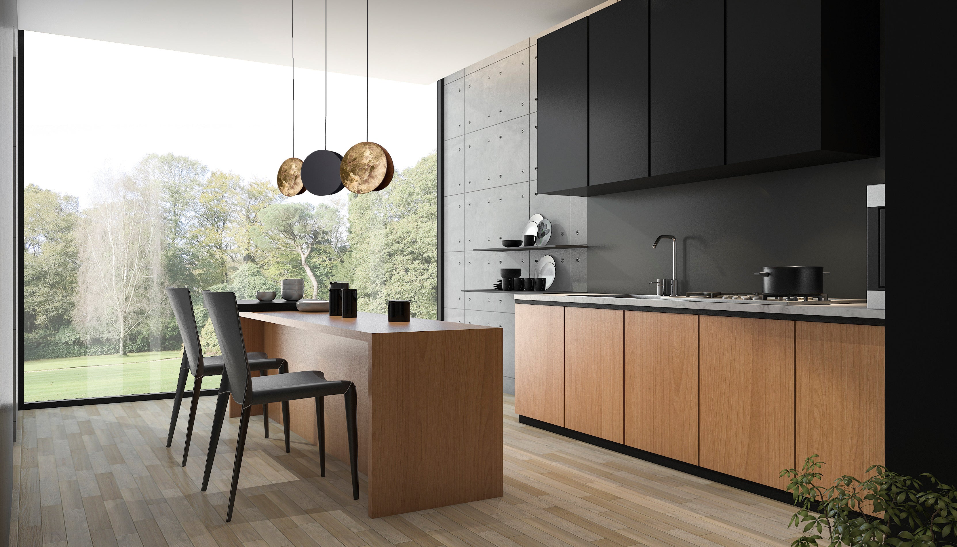 Nowodvorski Lampa wisząca WHEEL 10W only LED 50/60Hz - Sklejka - Złoty