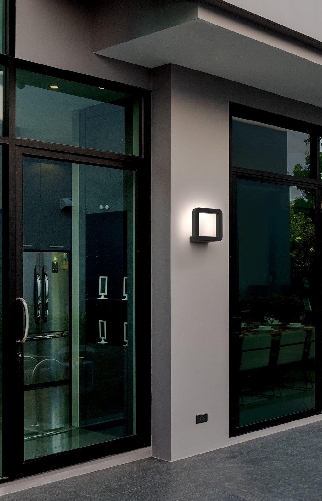 Nowodvorski Lampa ścienna natynkowa THIKA LED A 10W 50/60Hz IP54 - Aluminium lakierowane - Czarny