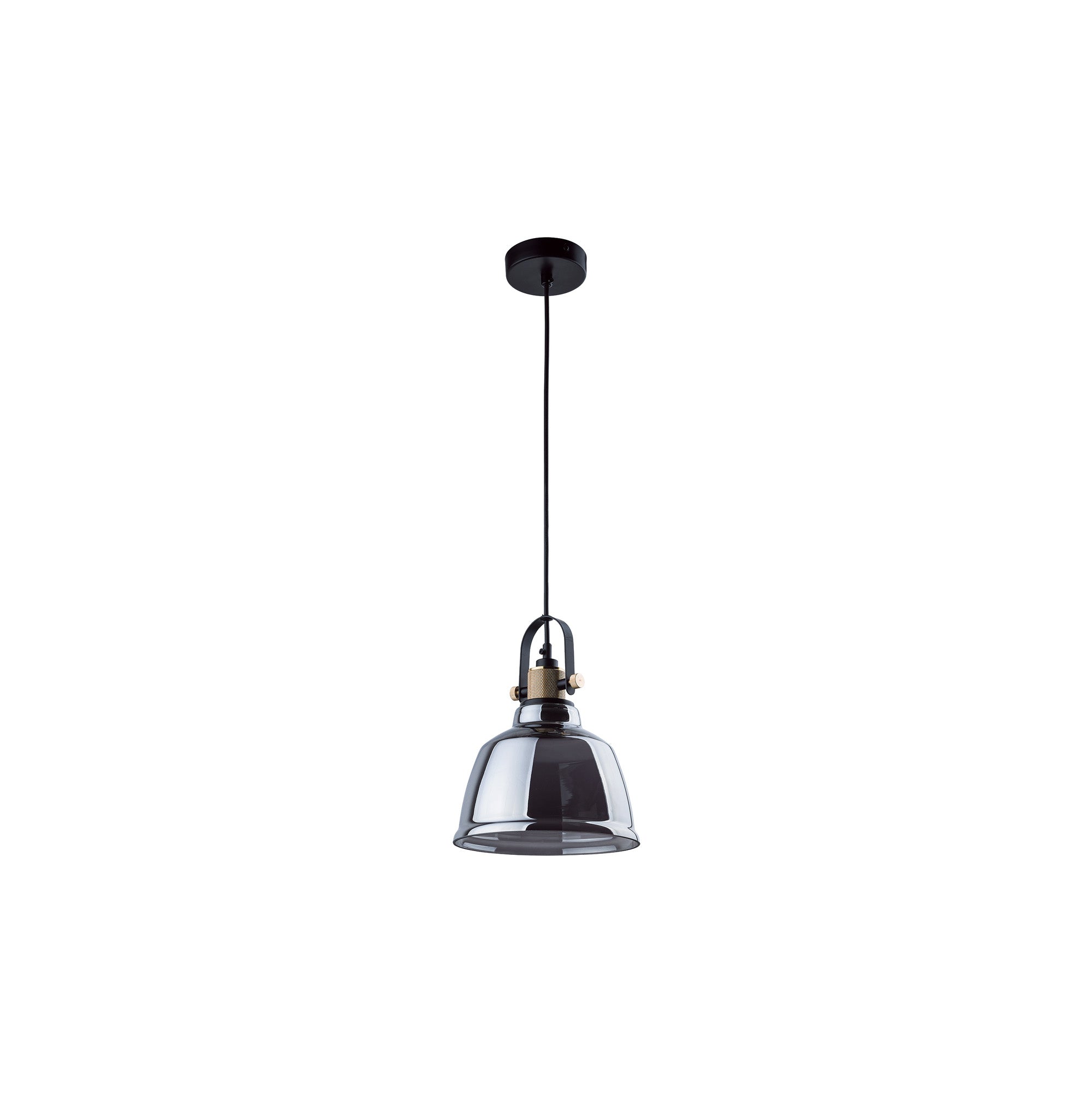 Nowodvorski Lampa wisząca AMALFI M 25W only LED 50/60Hz - Szkło metalizowane - Srebrny