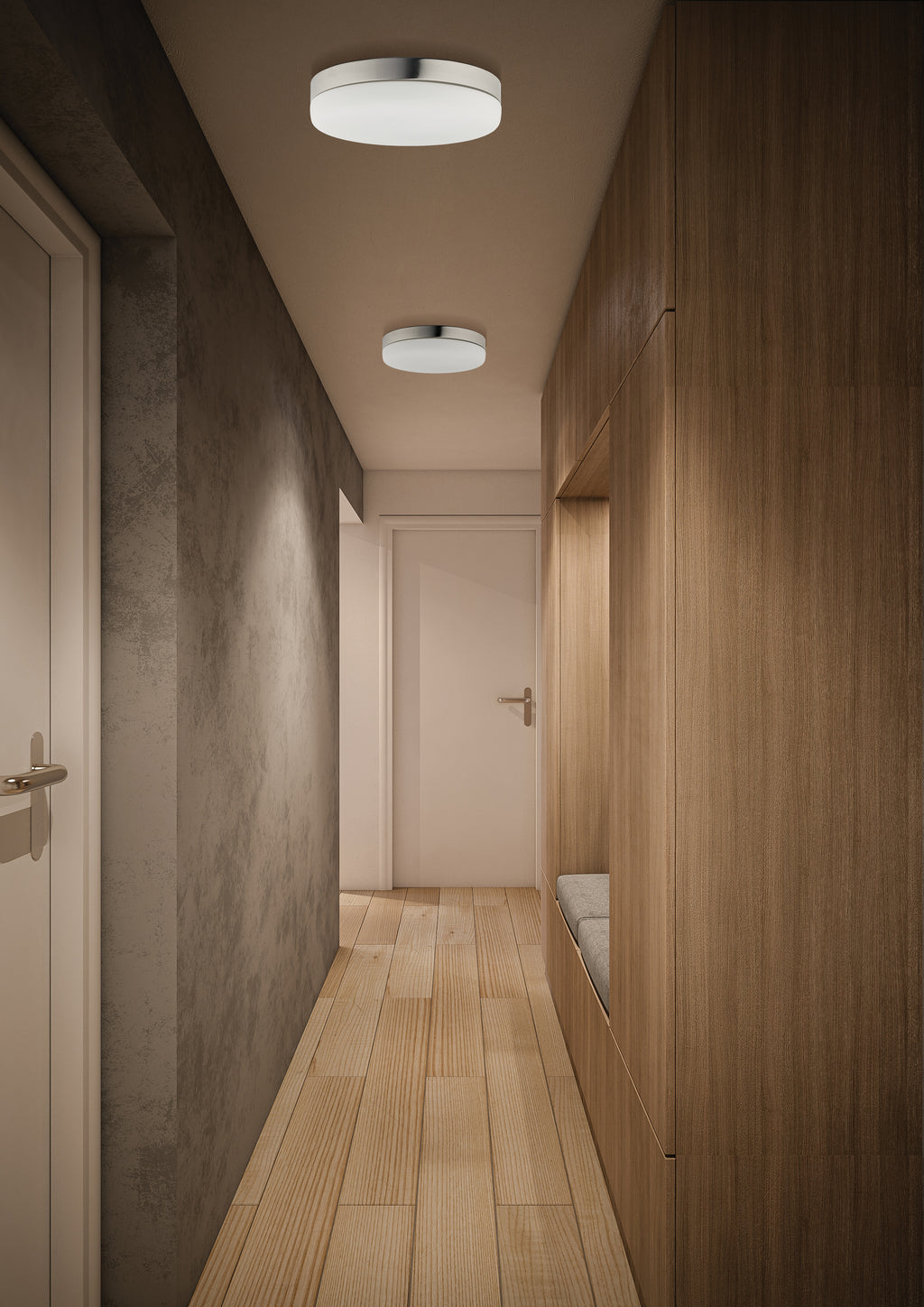 Nowodvorski Plafon KASAI 10W only LED 50/60Hz - Stal nierdzewna szczotkowana - Satynowy srebrny