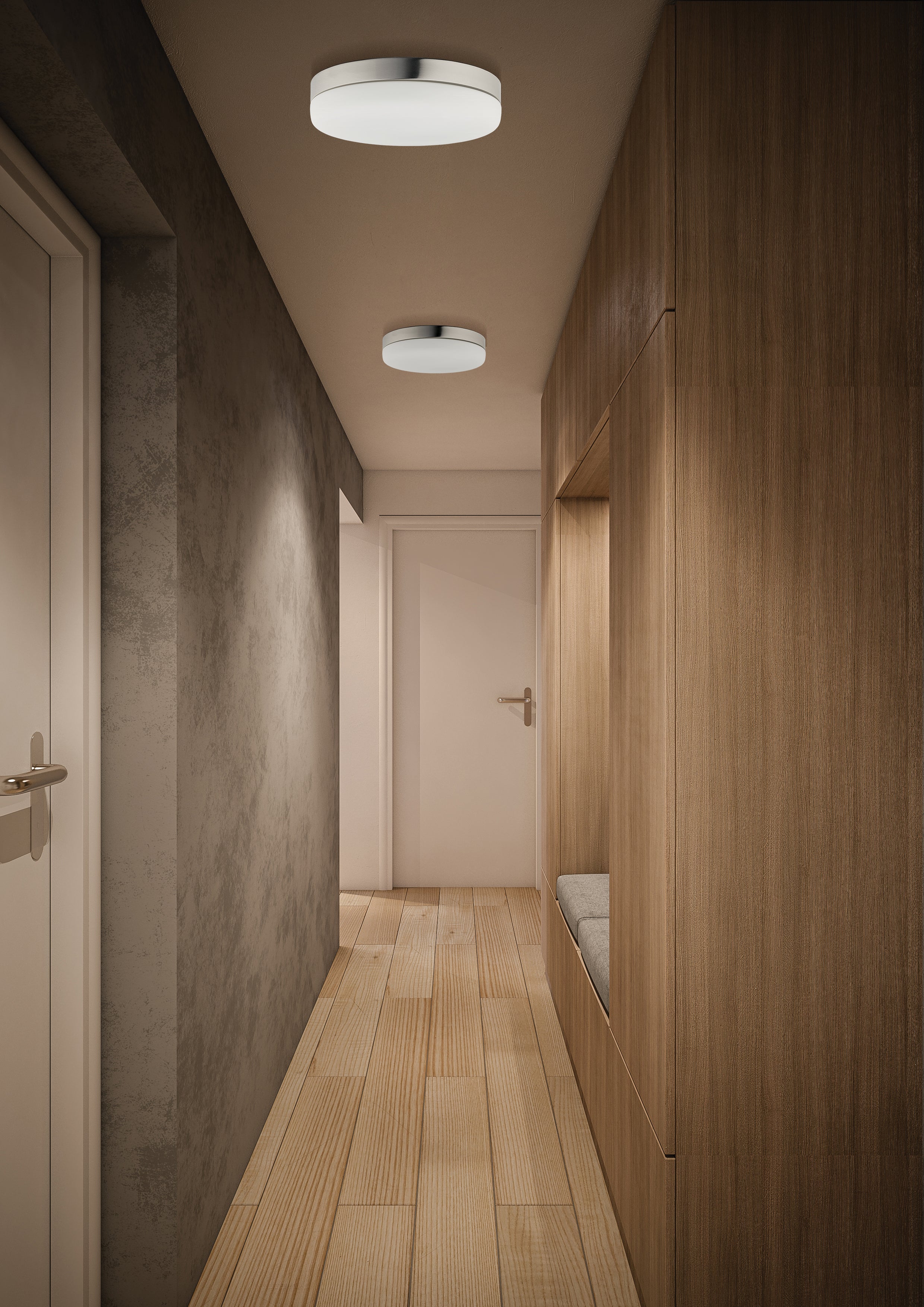 Nowodvorski Plafon KASAI 10W only LED 50/60Hz - Stal nierdzewna szczotkowana - Satynowy srebrny