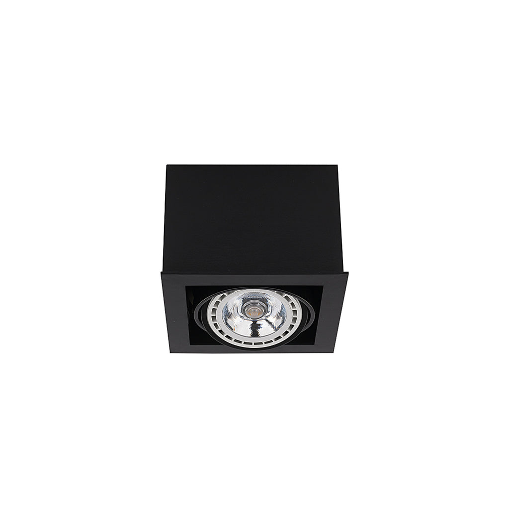 Nowodvorski Lampa przysufitowa BOX ES111 15W only LED 50/60Hz - Sklejka - Czarny