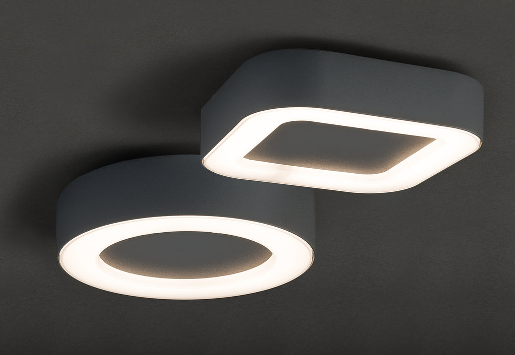 Nowodvorski Plafon MERIDA LED 12W 50/60Hz IP54 - Aluminium lakierowane - Grafitowy