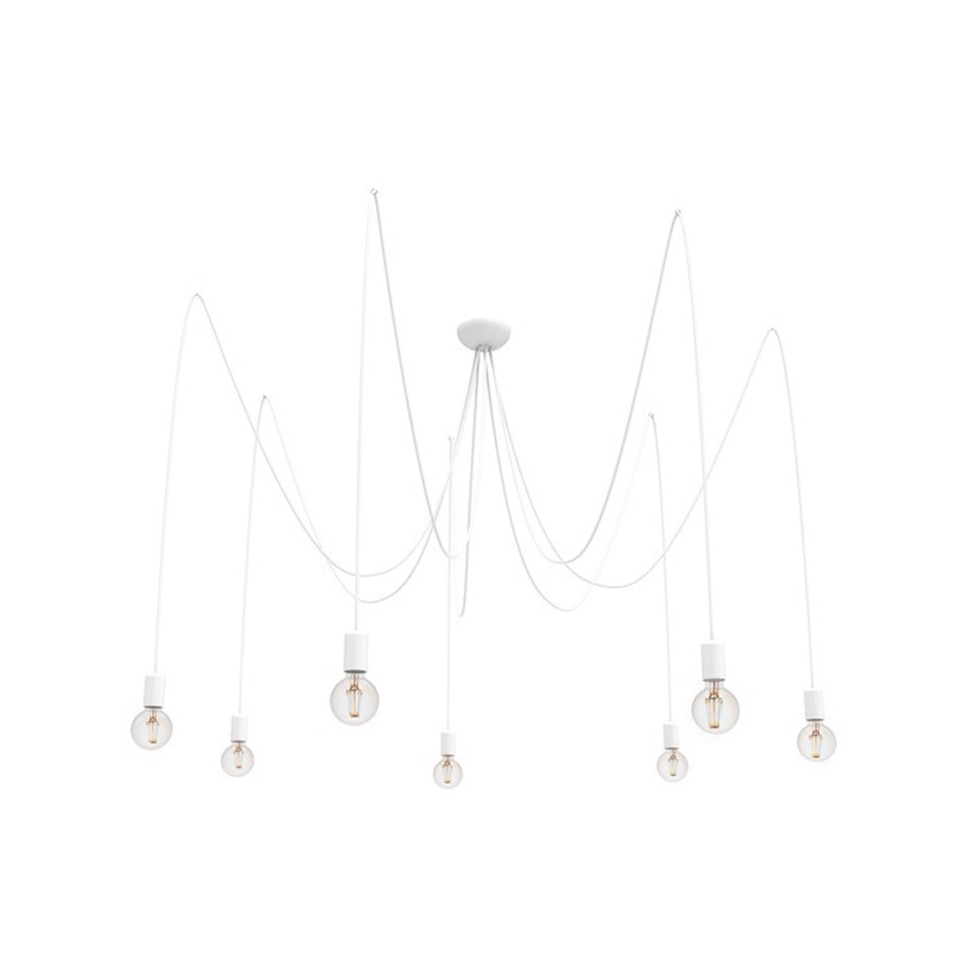 Nowodvorski Lampa wisząca SPIDER 25W only LED 50/60Hz - Przewód w oplocie - Biały