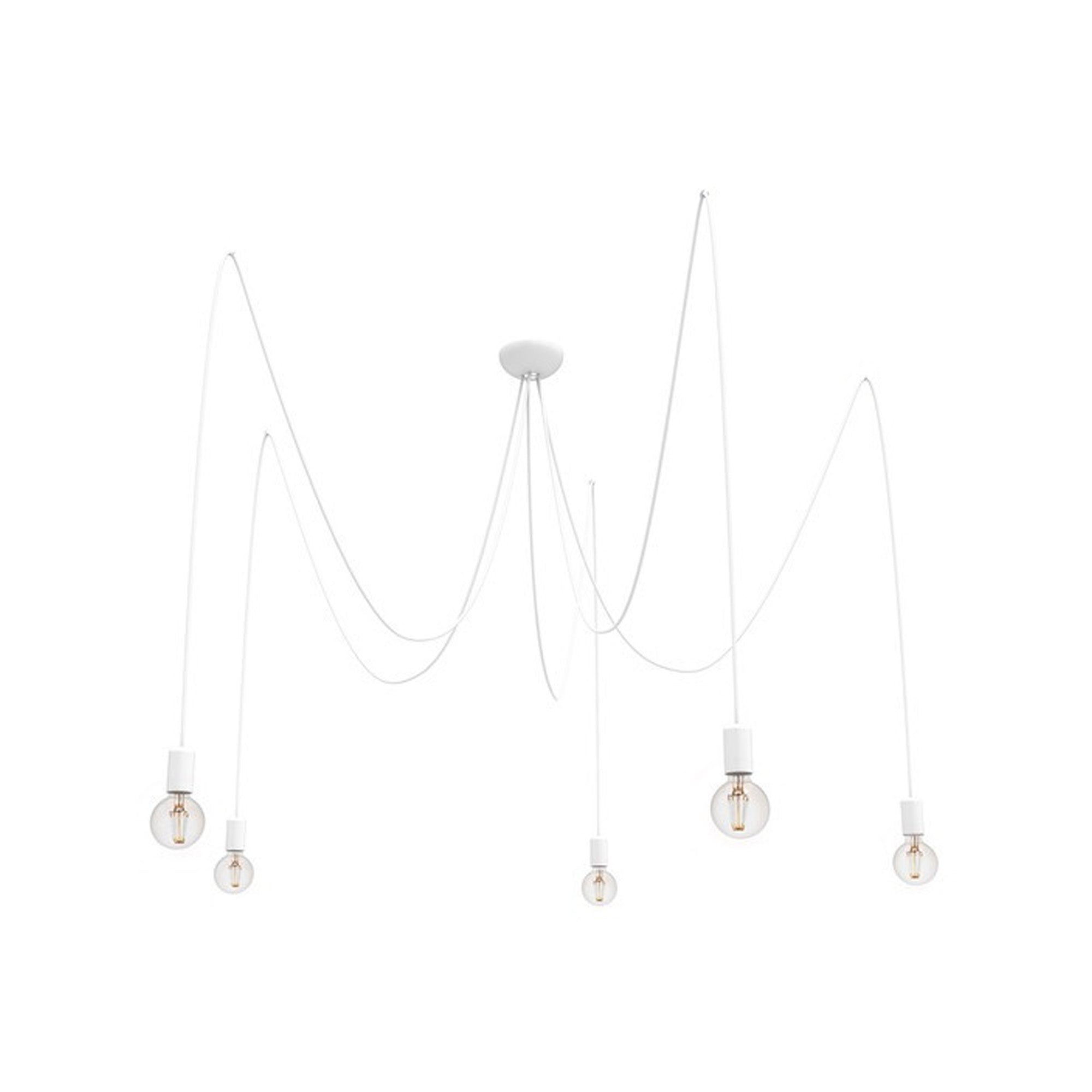 Nowodvorski Lampa wisząca SPIDER 25W only LED 50/60Hz - Przewód w oplocie - Biały